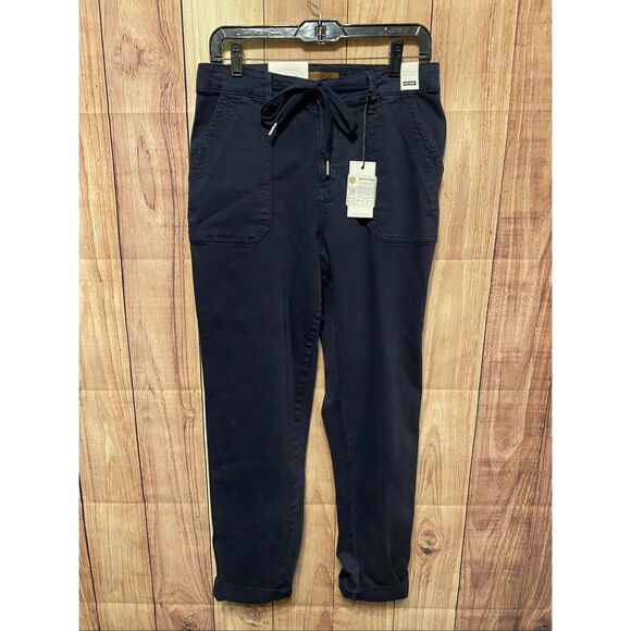 Judy Blue 9/29 high waist Navy NWT pants cuffed jogger denim style - Picture 4 of 13